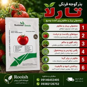 بذر گوجه فرنگی تارلا | رویش | فروشگاه تخصصی بذر بذر گوجه فرنگی تارلا